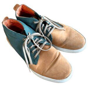 Timberland Men's Davis Square Chukka Shoes Sneakers, Wheat Nubuck/Green - Sz 12